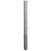 Stainless steel post | 70 x 70 mm | removable, self-engaging lockwith hot-dip galvanized ground socket part-no. 470.10approx. 400 mm below ground | with triangular locking mechanism acc. with DIN 3223 | with 1 eyelet
